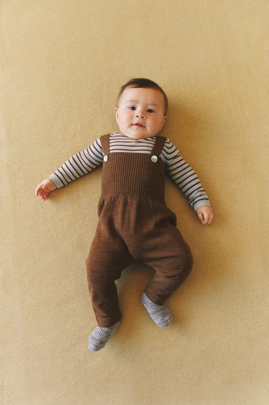 BABY HIGH WAIST OVERALLS - HAZEL MELANGE