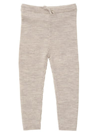 Copenhagen Colors Merino Classic Rib Leggings - Pale Cream Melange