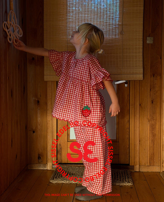 Sissel Edelbo Charlene MINI top - Red Checks