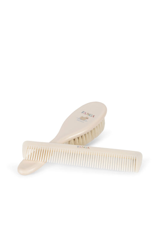 Fanga Fontana Baby Hairbrush Set - Beige