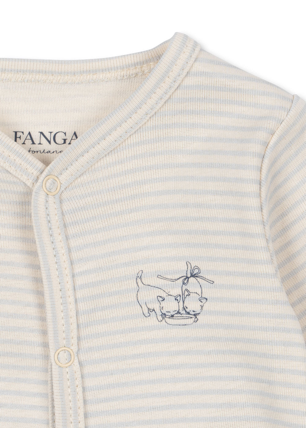 Fanga Fontana Fio Onesie - Tea Stripe/Gray Dawn