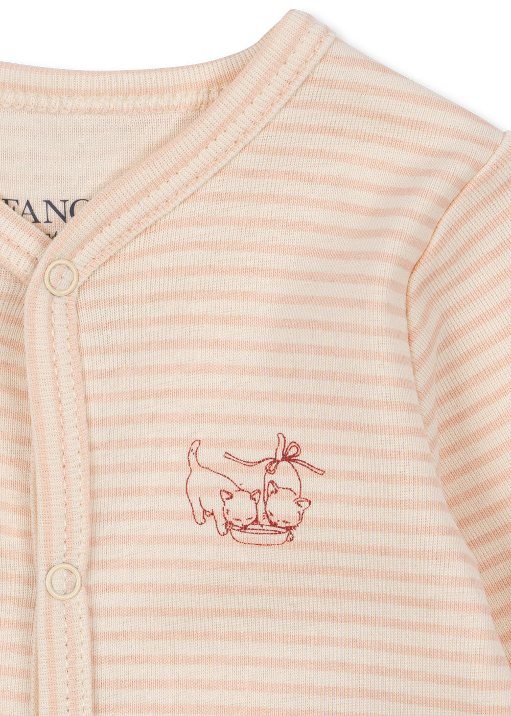 Fanga Fontana Fio Onesie - Tea Stripe/Cameo Rose