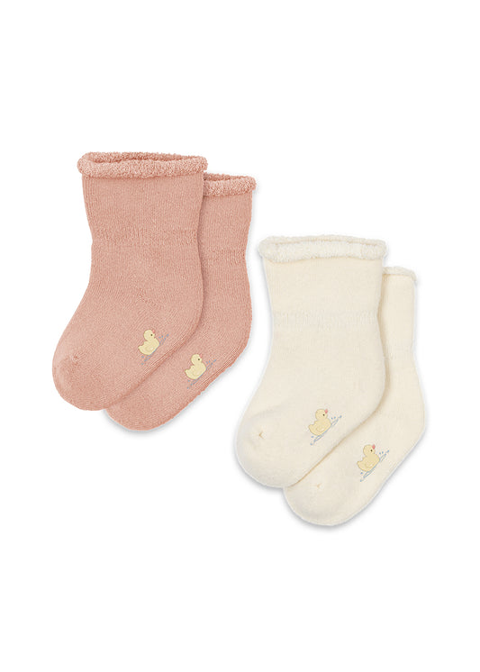 Fanga Fontana Vicino 2-pak Terry Socks - Cameo Rose