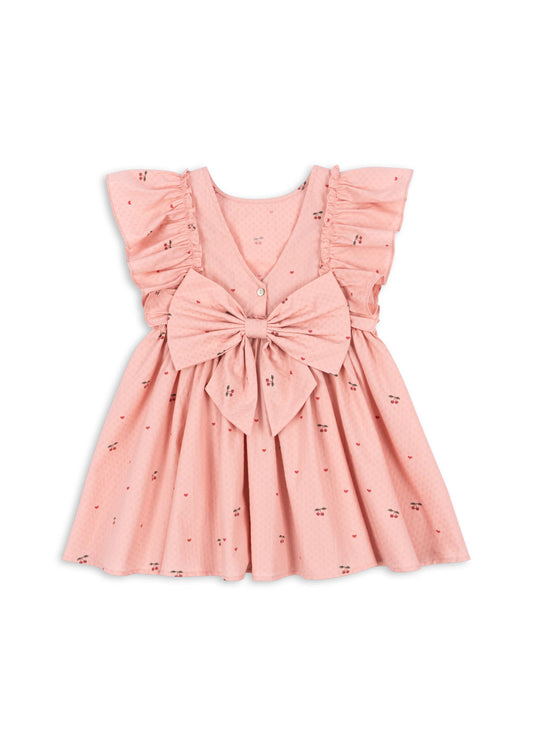 Konges Sløjd Evia Bow Dress - Cherry Coeur