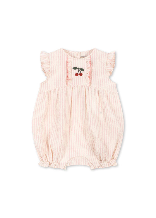 Konges Sløjd Ellie Frill romper - Peony Stripe