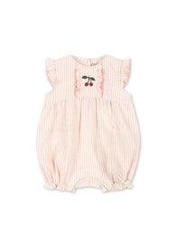 Konges Sløjd Ellie Frill romper - Peony Stripe