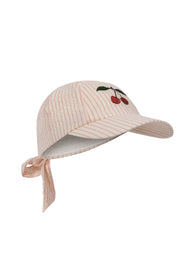Konges Sløjd Ellie Bow Cap - Peony Stripe