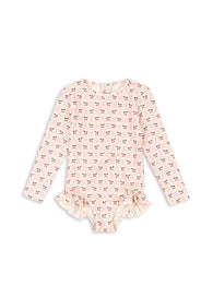 Konges Sløjd Merle LS Swimsuit - Cherry Pink Motif