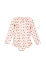 Konges Sløjd Merle LS Swimsuit - Cherry Pink Motif