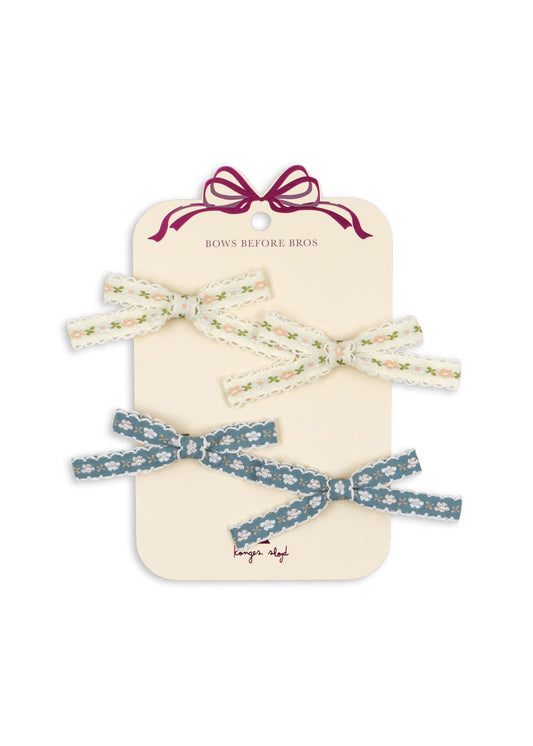 Konges Sløjd 4-pak Sløjfe hårspænder - Multi