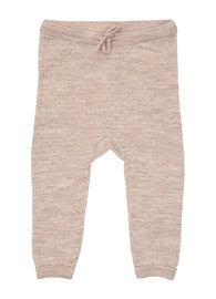 Copenhagen Colors Merino Pants med hulmønster - Pale Cream Melange
