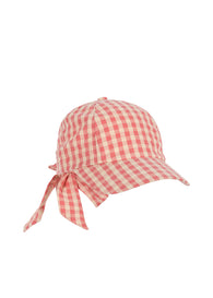 Konges Sløjd Kim Bow Cap - Flamingo Plume Check
