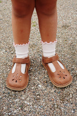 Konges Sløjd 2-pak Rib Frill Socks - Rose/Off White