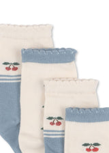 Konges Sløjd 2-pak Cherry Socks - Cherry Mix