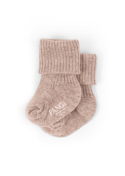 Fanga Fontana Lana Light Knitted Socks - Cameo Rose