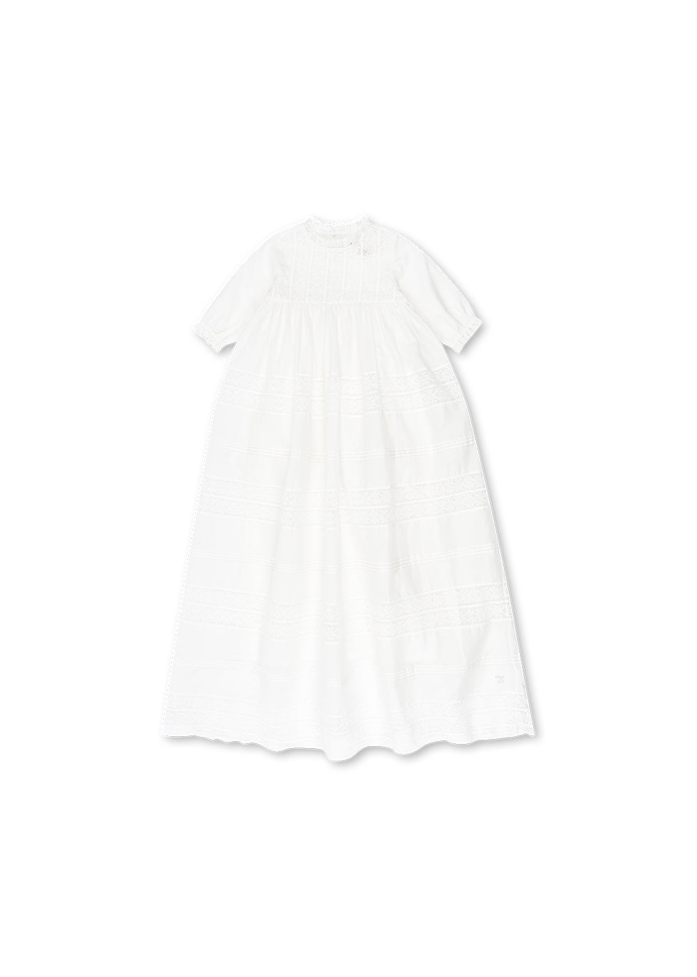 Konges Sløjd Bambina dåbskjole - Optic White