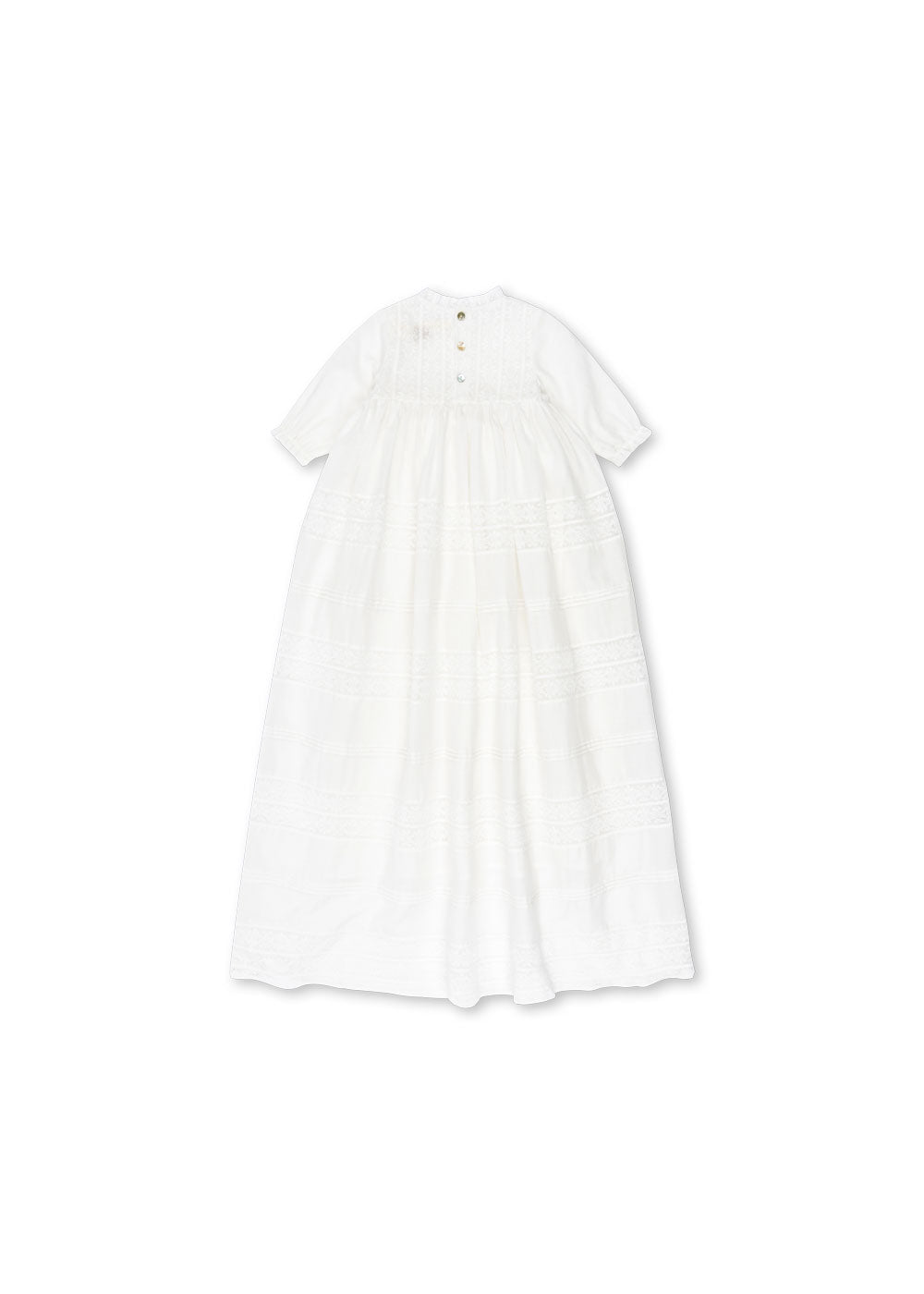 Konges Sløjd Bambina dåbskjole - Optic White