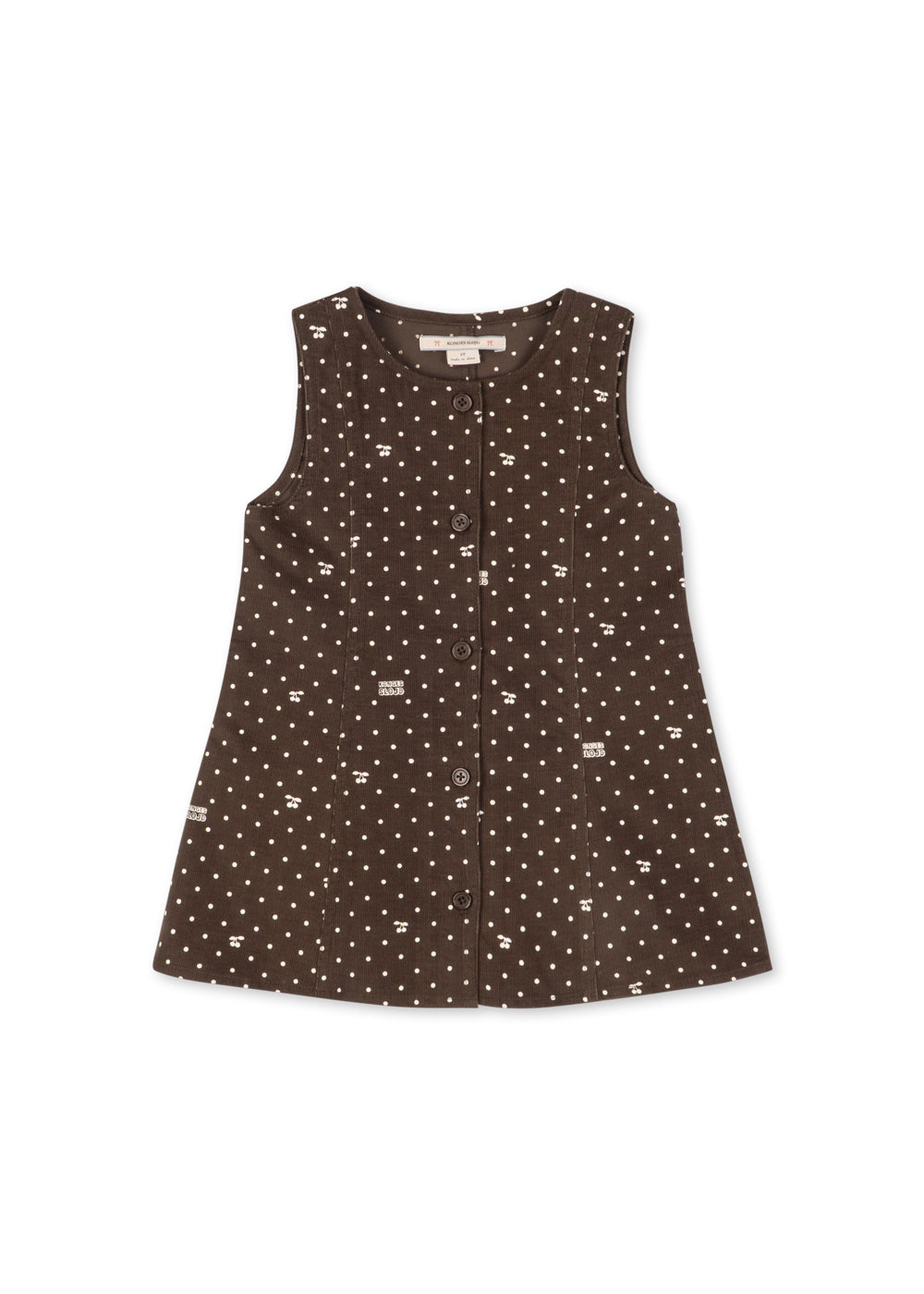 CARA KJOLE I FLØJL - CHERRY DOT CHOCOLATE