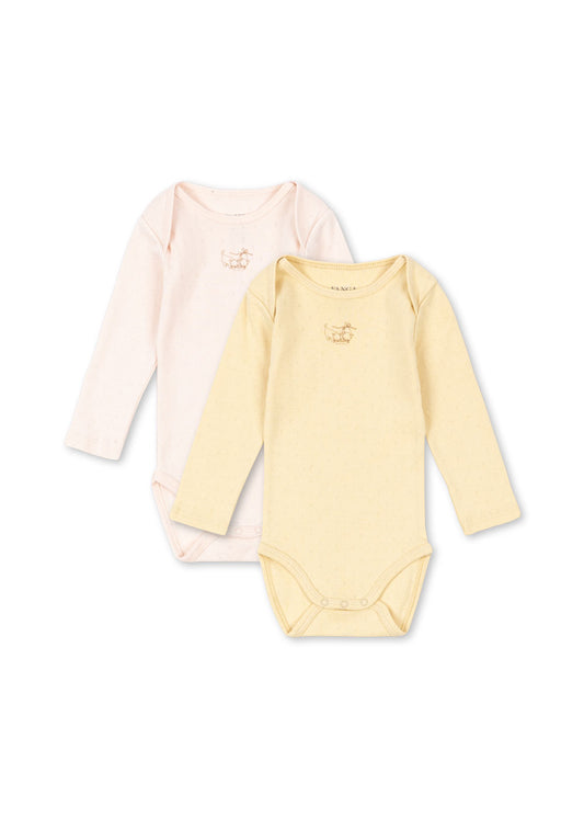 Fanga Fontana 2-pak Perla Body - Banana Crepe/Creole Pink