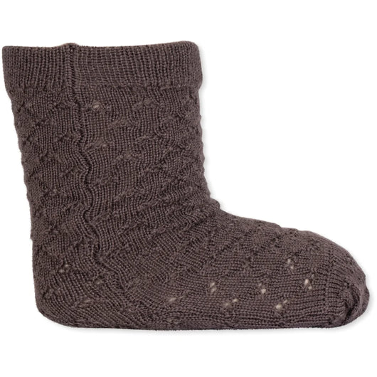 Konges Sløjd Fuzzy sokker i Merino, Peppercorn