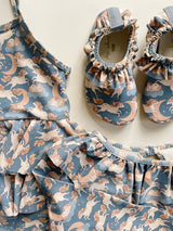 Konges Sløjd Manuca Frill badesko, Unicorn Blue