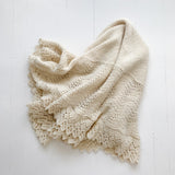 Håndstrikket Mary svøb/tæppe, Merino