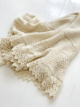 Håndstrikket Mary svøb/tæppe, Merino