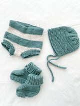 Håndstrikkede bloomers, Merino str. 0-1 mdr