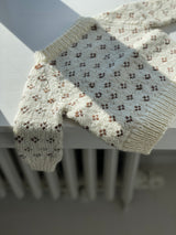 Håndstrikket NY Bjartur sweater, alpaka str. 3-6 mdr