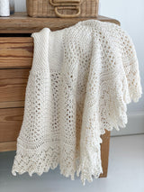 Håndstrikket Mary svøb/tæppe, Merino