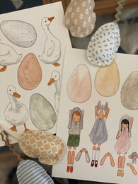 Tall Hat Tales Påskebørn til udklip A5