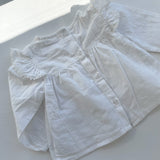 Zara yndig skjortebluse med broderi str. 0-2 mdr