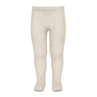 Cóndor tynde strømpebukser med hulmønster, Linen